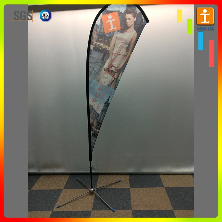 Outdoor Flying Advertising Polyester Feather Flag, Teardrop Beach Flag