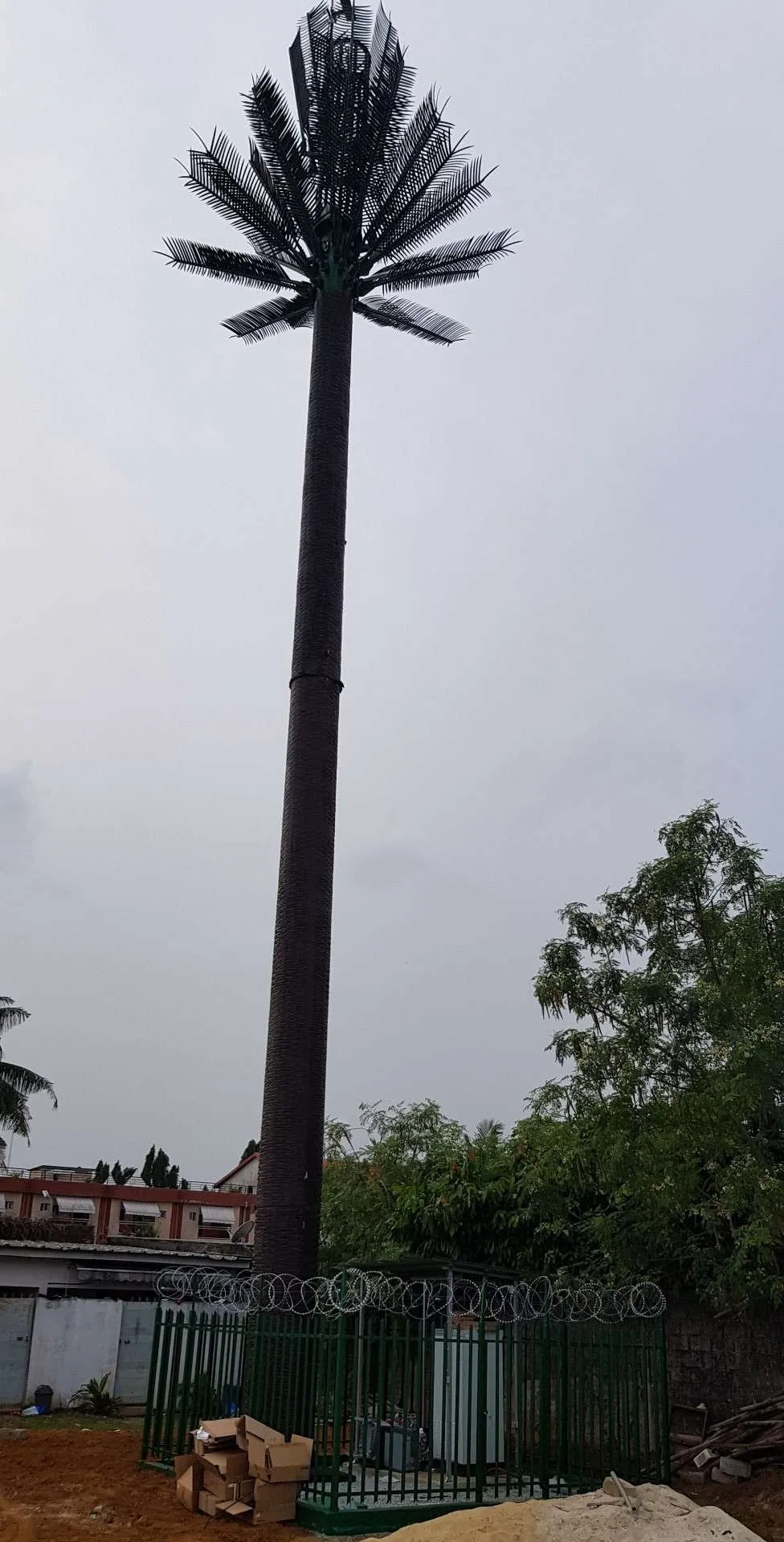 Camouflaged Palm or Pine Tree Monopole Antenna Mobile Telecom Tower