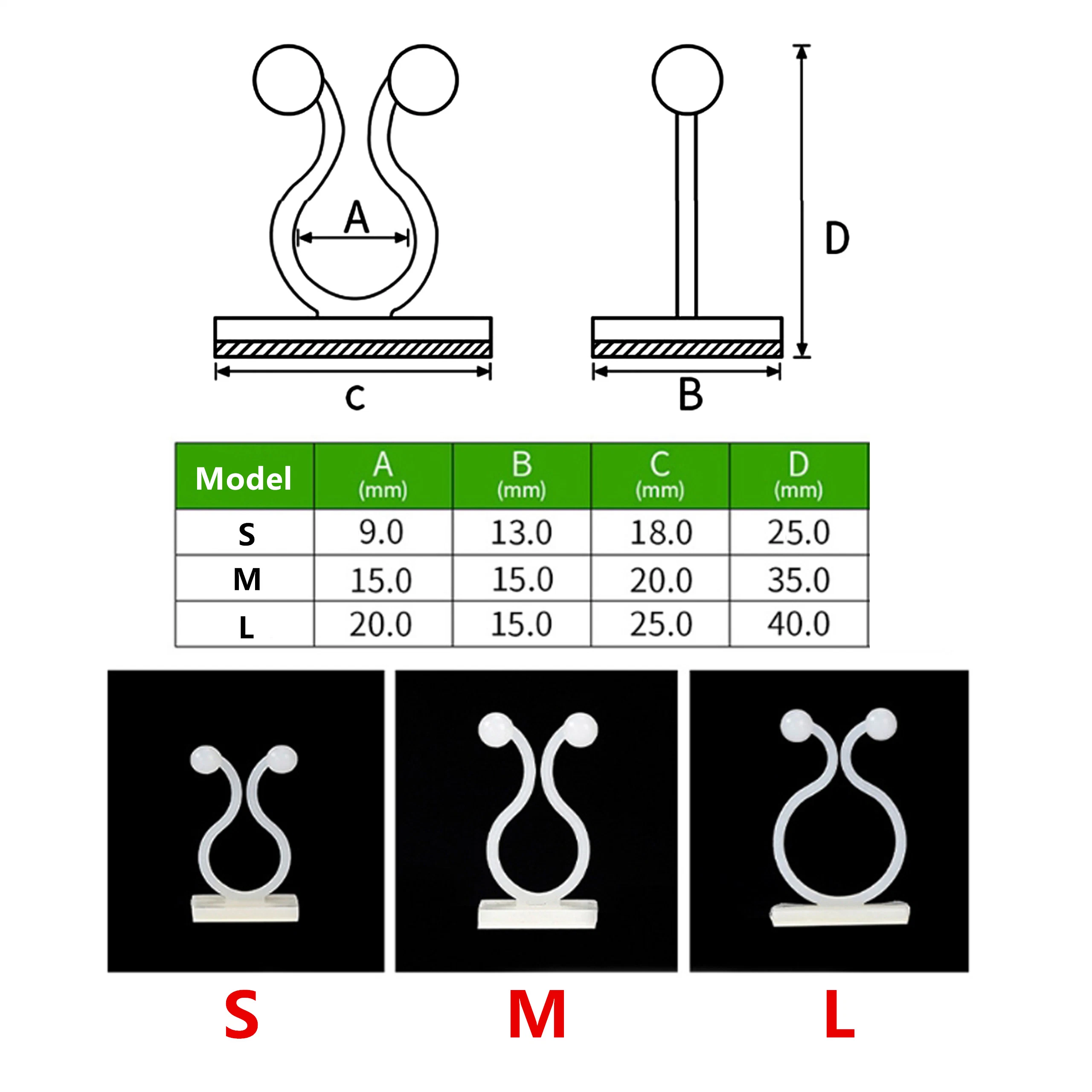 Invisible Wall Rattan Clamp Plant Climbing Wall Self-Adhesive Buckle Hook Vine Hanging Fixator Plant Stent Sup Fixed Clip