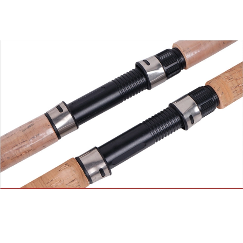 1.8m, 2.1m, 2.4m 2 Section Long Wooden Cork Handle Carbon Lure Rod