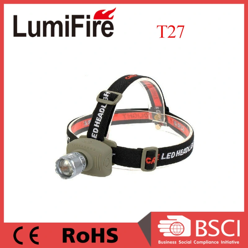 Plastic Camping Outdoor 3 Watt LED Camping Headlight