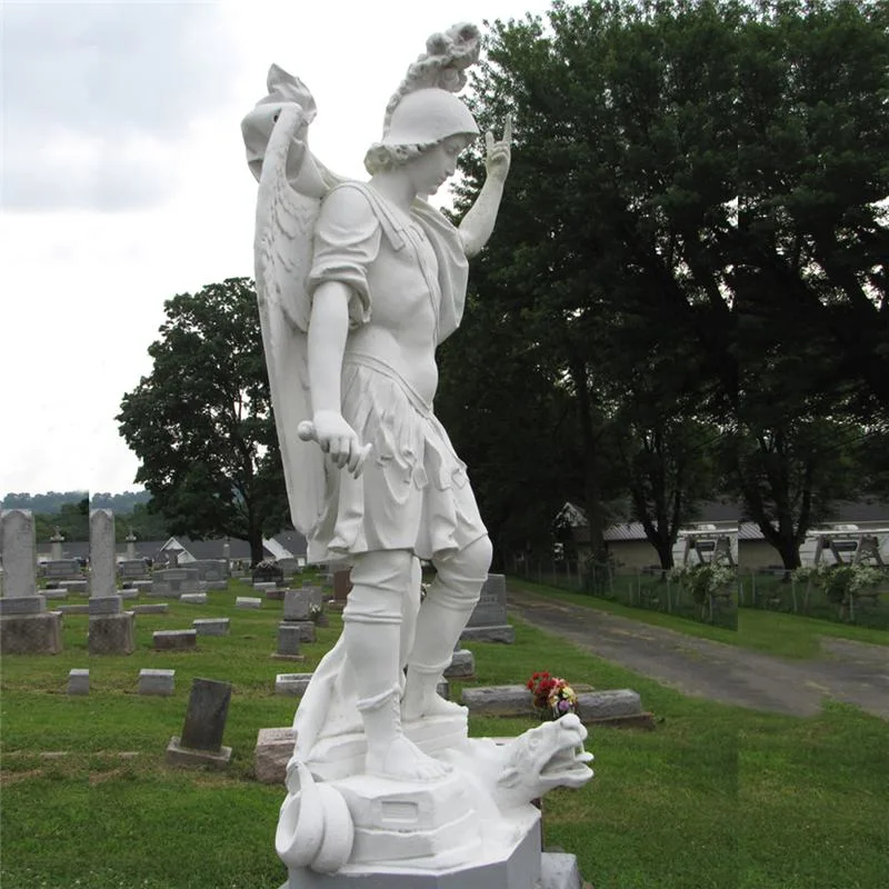 High Level Marble Carving Statues of St Michael for Outdoor Decor