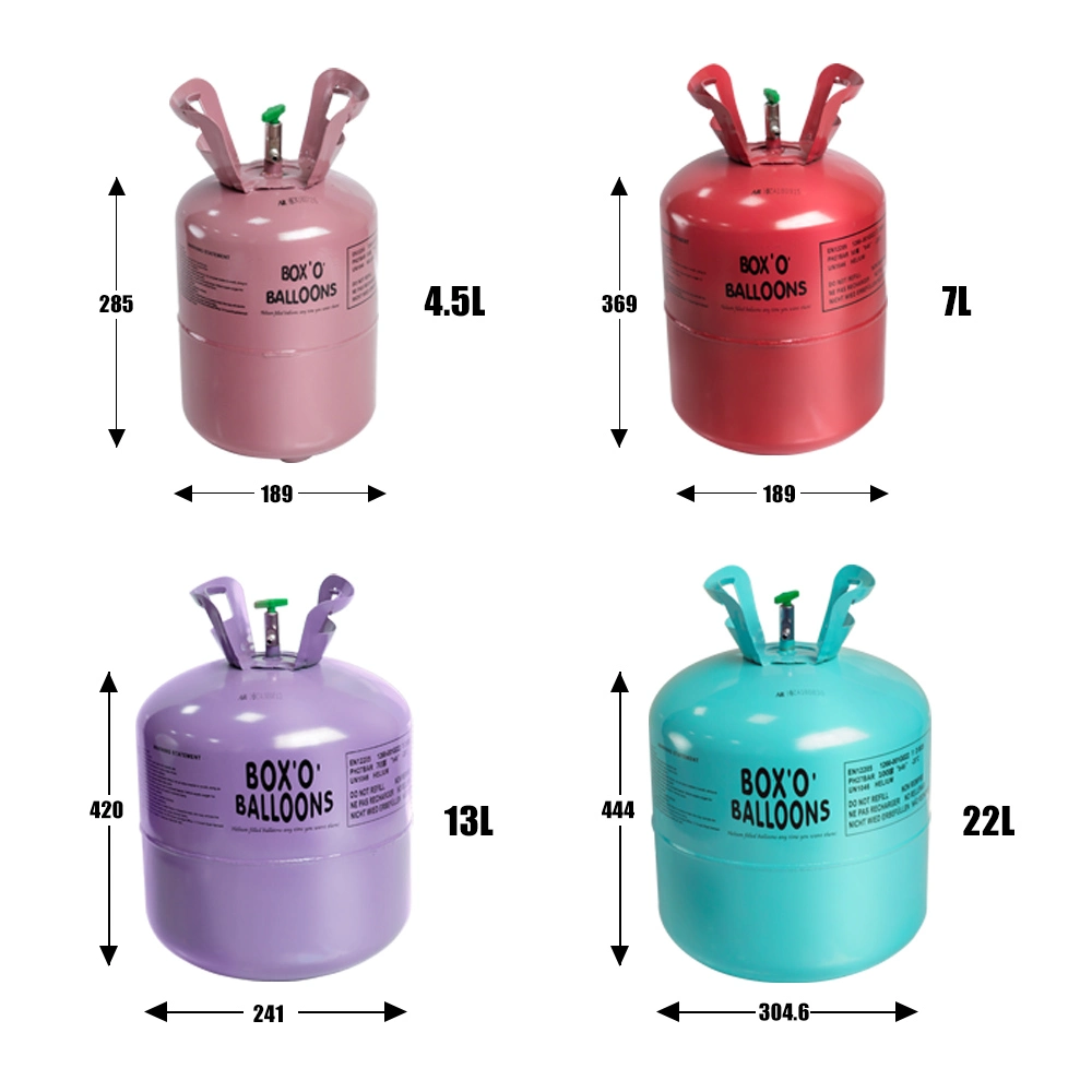 Disposable Helium Gas Cylinder with 7L, 13L and 22L Helium Tank Capacity