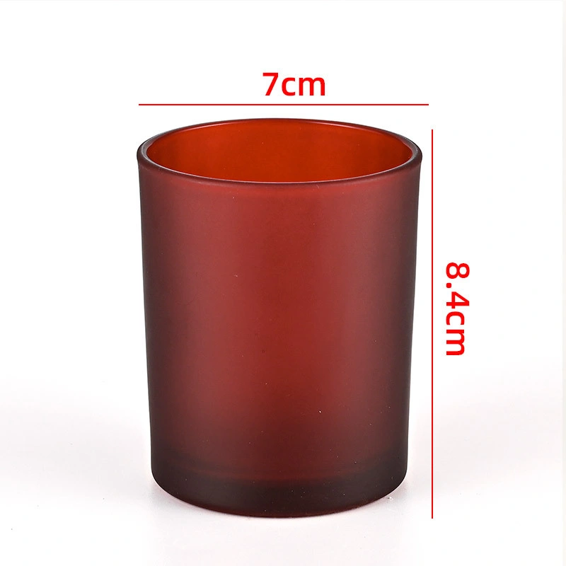 Custom Luxury Beige Container Round Bottom Making Decorative Bottle Scented Candle Jars