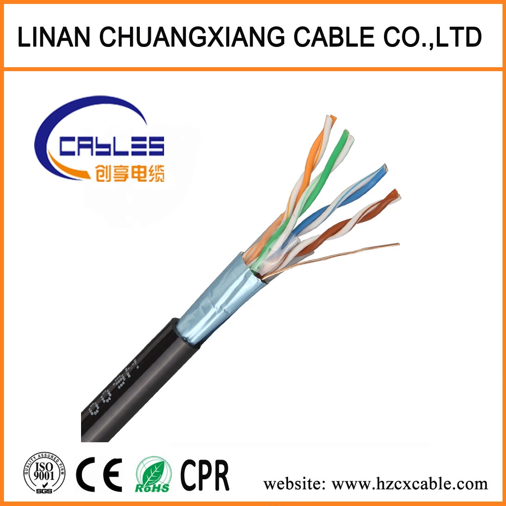 Network Cable 4 Twisted Paris FTP Cat5e LAN Cable for Indoor and Outdoor Computer Cable Communication Data Cable Copper Wire Cu/CCA