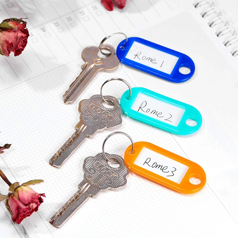 PP Plastic Soft Key ID Tag Reusable Name Label with Writing Paper Insert