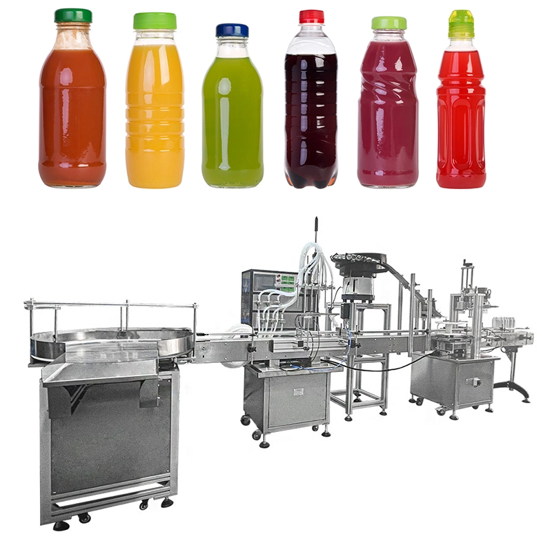 Ligne de production de remplissage de bouteilles en plastique monobloc pour animaux de compagnie, eau pure, jus de fruits, boissons, liquides automatiques, bouteilles d'eau, huile de cuisson essentielle, parfum