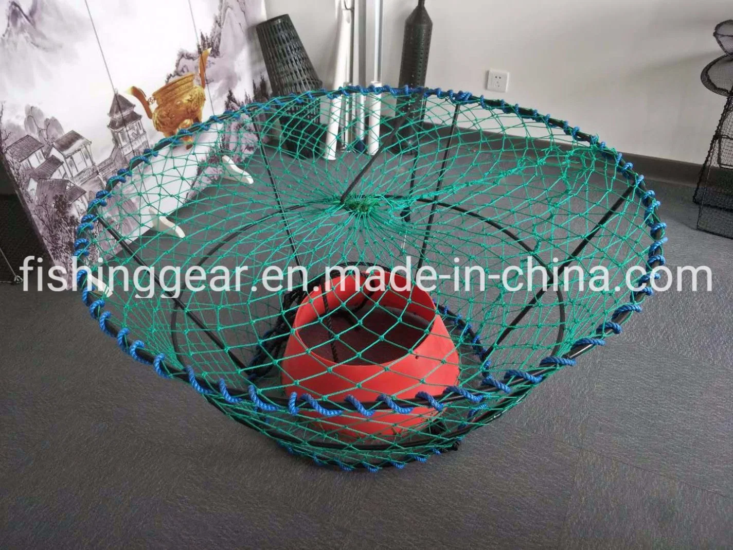 Snow Crab Pot with Green Color Netting