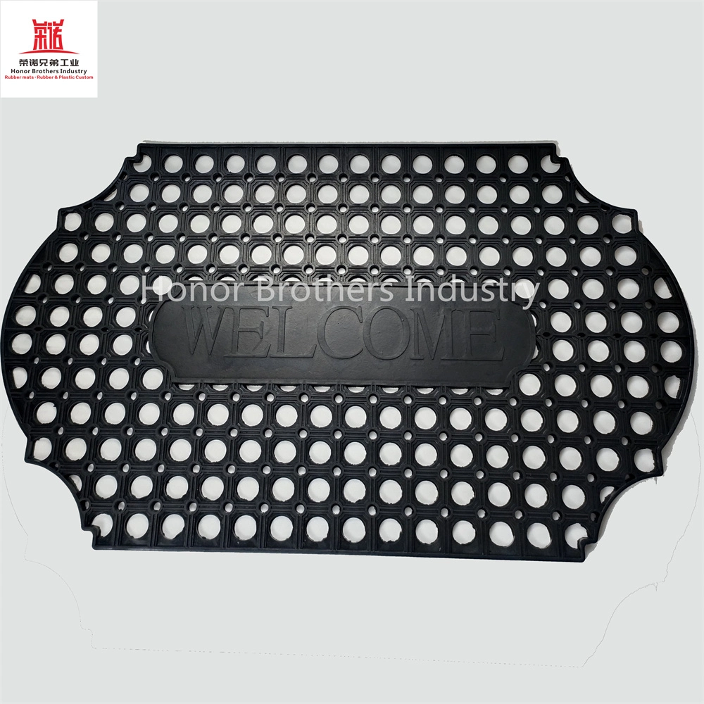 Household Entrance Mat Heavy-Duty Durable Anti-Slip Indoor/Outdoor Rubber Welcome Doormat