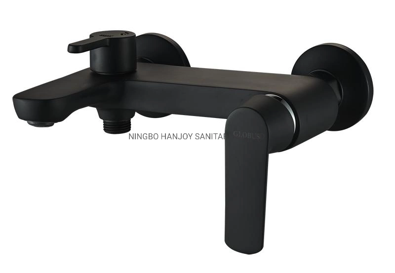 Black Wall Mounted Single handle Bathtub Faucet (H34-208-BB)