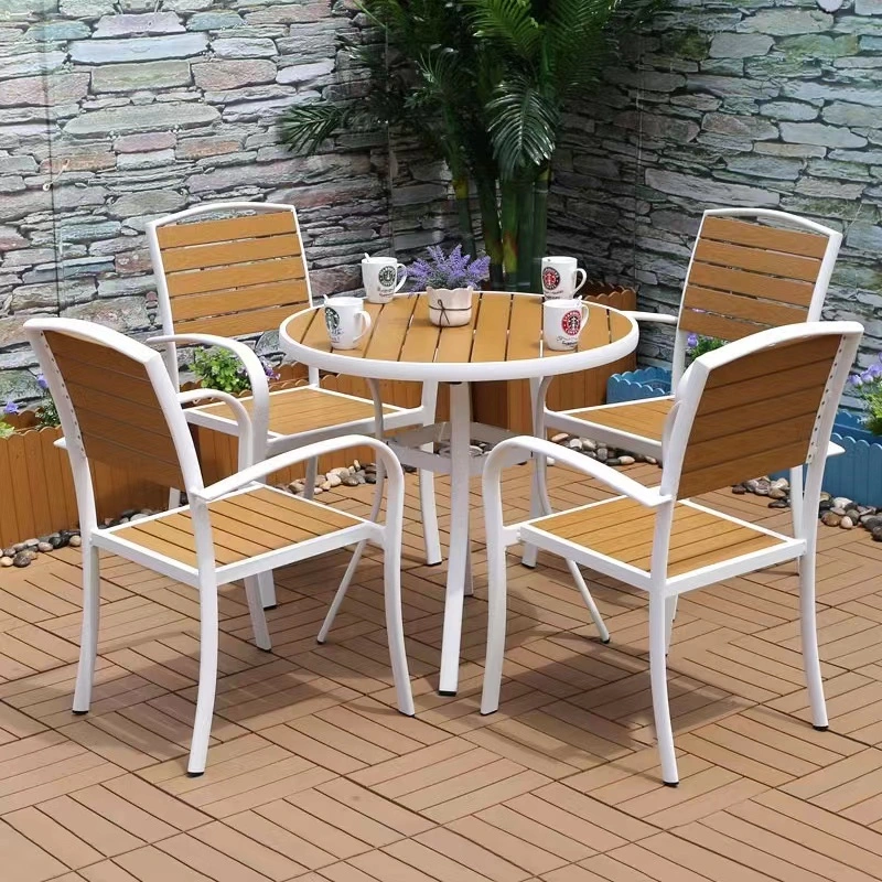 Hot Sale Wood Plastic Aluminum Alloy Outdoor Tables and Chairs