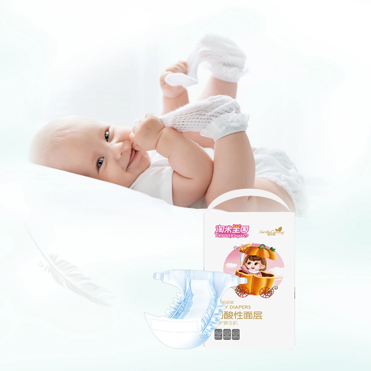 Grossista descartável Sleepy Soft respirable Baby diaper fabricante OEM 0.01% desligado