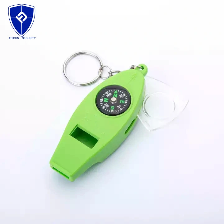 4 in 1 Multi-Function Thermometer Magnifier Loud Outdoor Emergency Safety Survival Whistle with Compass