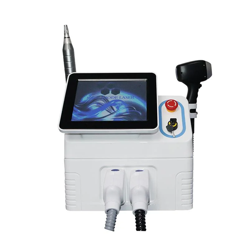 Beauty Equipment 2 in 1 Black Doll Picosecond Laser Q Switch Tattoo Removal 1064 Nm Long Pulse 808 Nm Diode Laser Hair Removal Q Switched ND YAG Laser Machine
