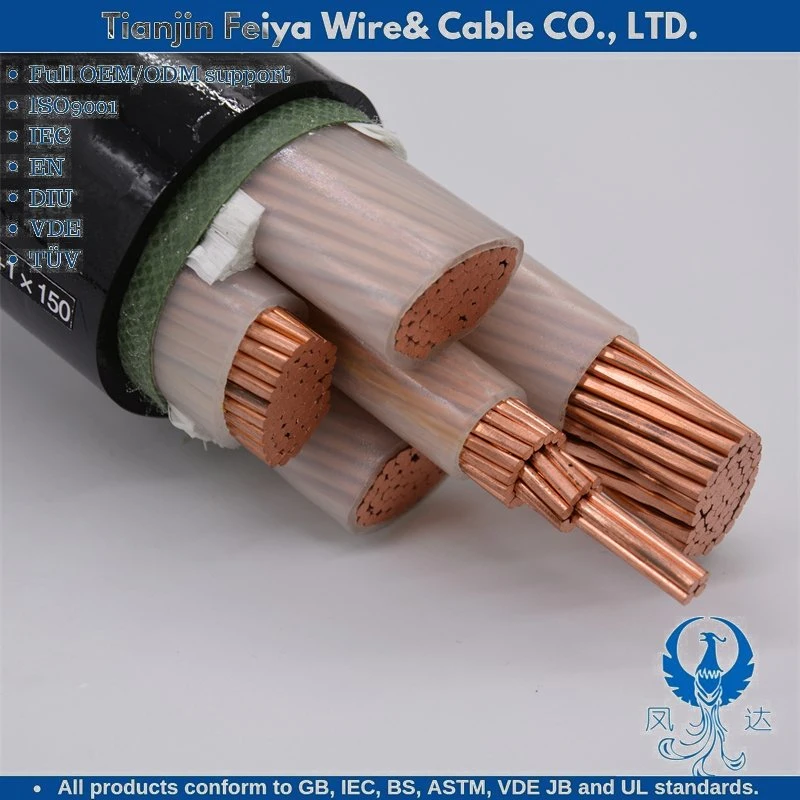 PVC Low Medium Voltage Copper Aluminum Conductor XLPE PVC Insulated Armored 3X15 Power Electric PVC Cable