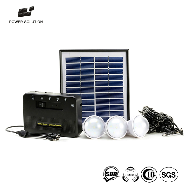 3PCS 1W Bulbs Solar Kit with Phone Charger Function (PS-K013)