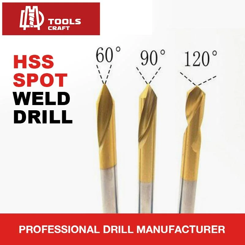 One-Flat Shank HSS Spotle Spot Weld Drill Bits for Vario Drills