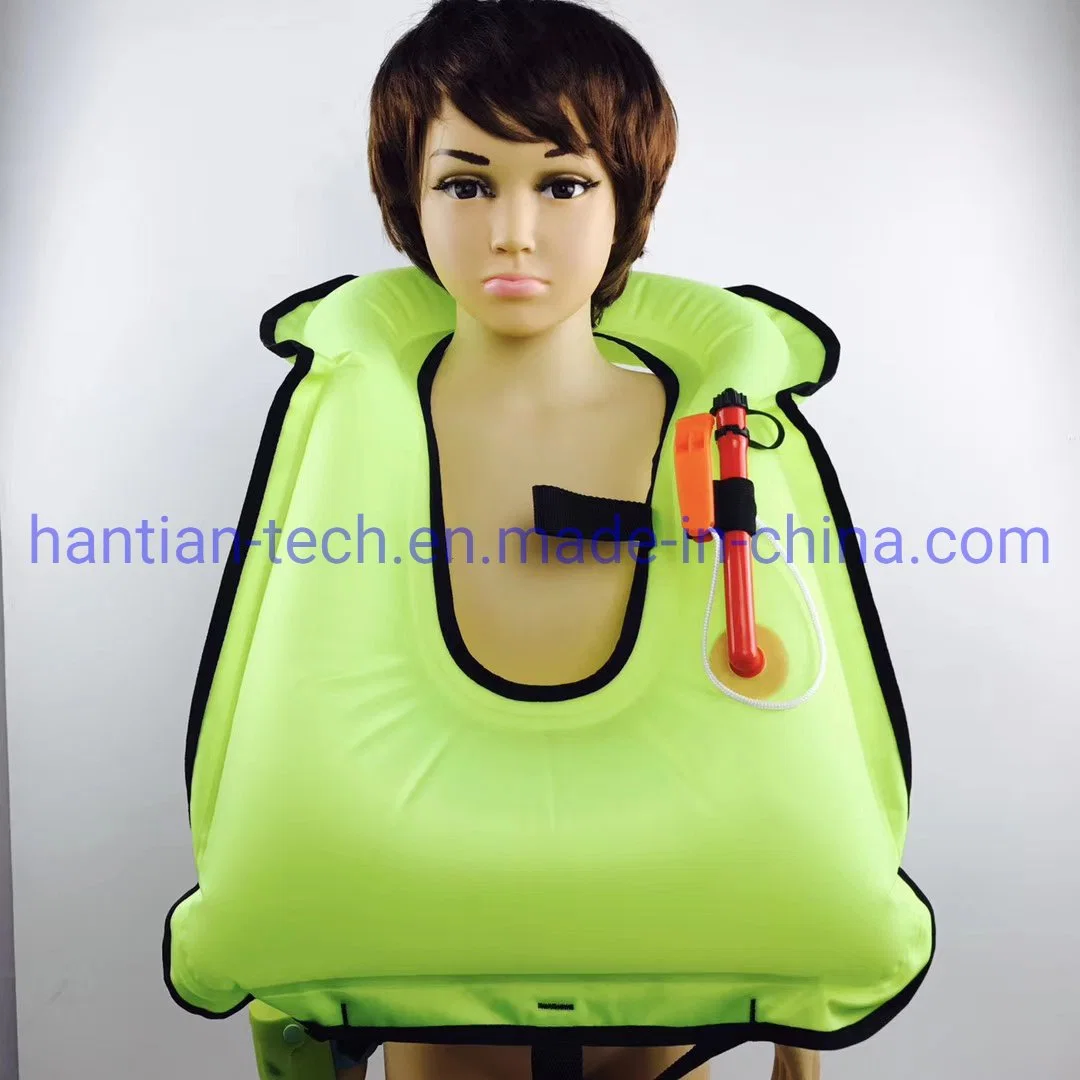 Water Sport Manual Blow Inflatable Lifesaving Jacket Snorkeling Vest