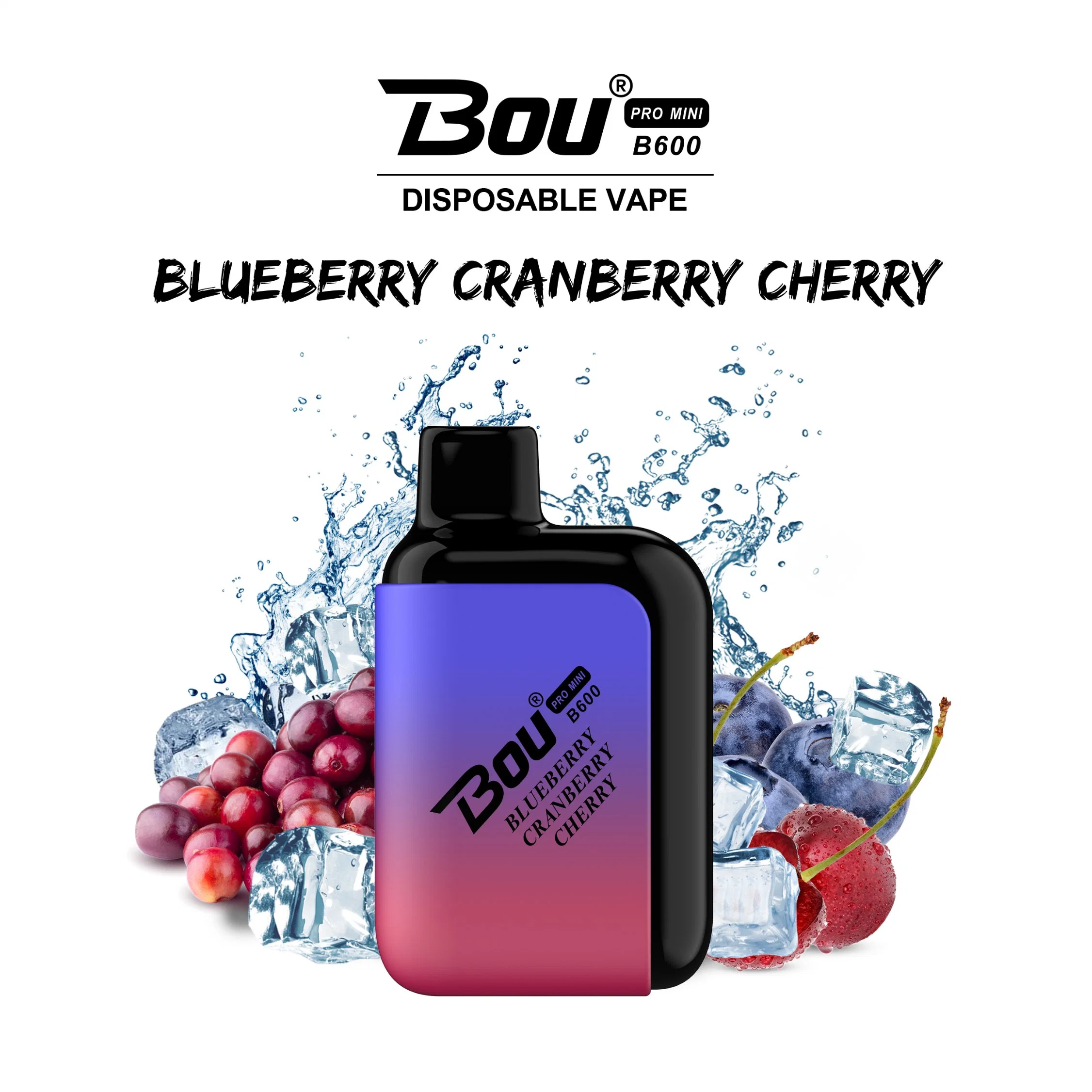 Bou PRO Mini Blueberry Сур малина аромат одноразовый Vape Electronic Сигарета