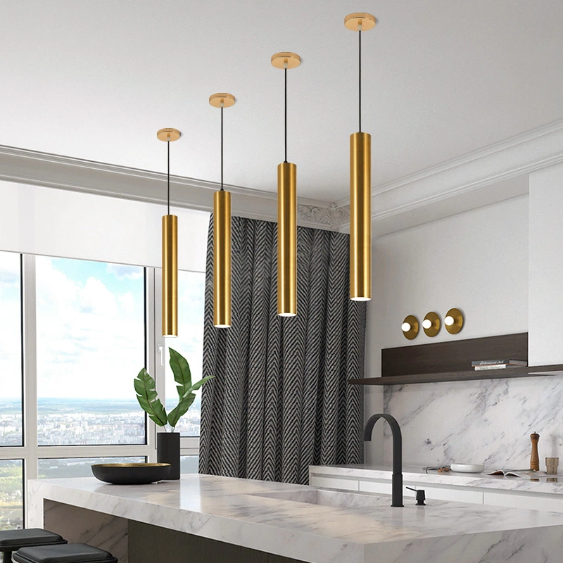 New Nordic Style Bedroom Living Room Kitchen Indoor Lighting LED Long Chandelier