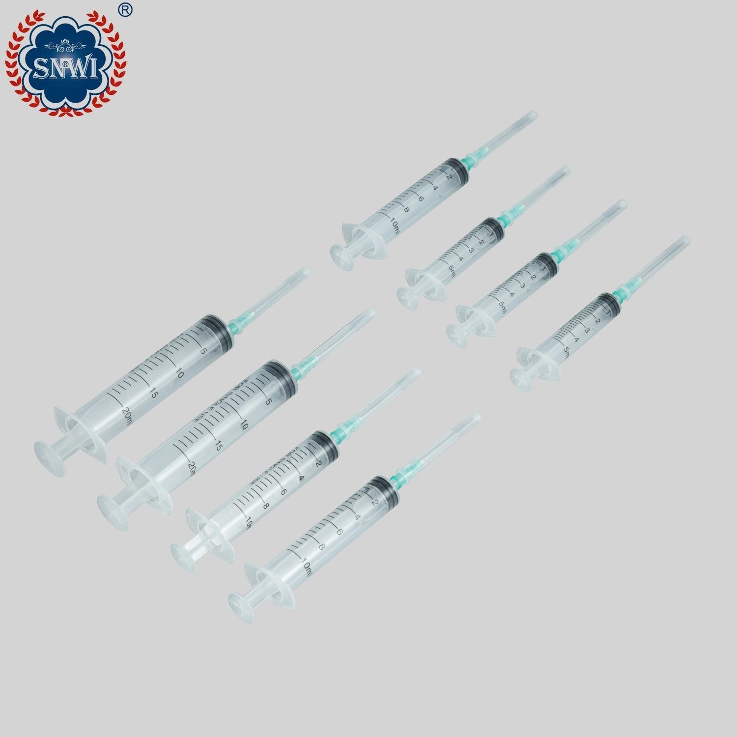 Hospital Medical Supplies 2parts 2ml 5ml 10ml 20ml Plastic Disposable Injection Syringe