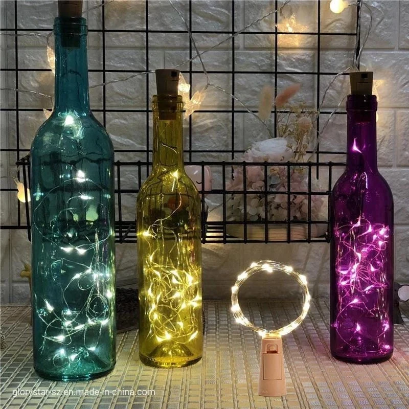 1 m de cortiça garrafa de vinho LED String Lights decoração de Natal