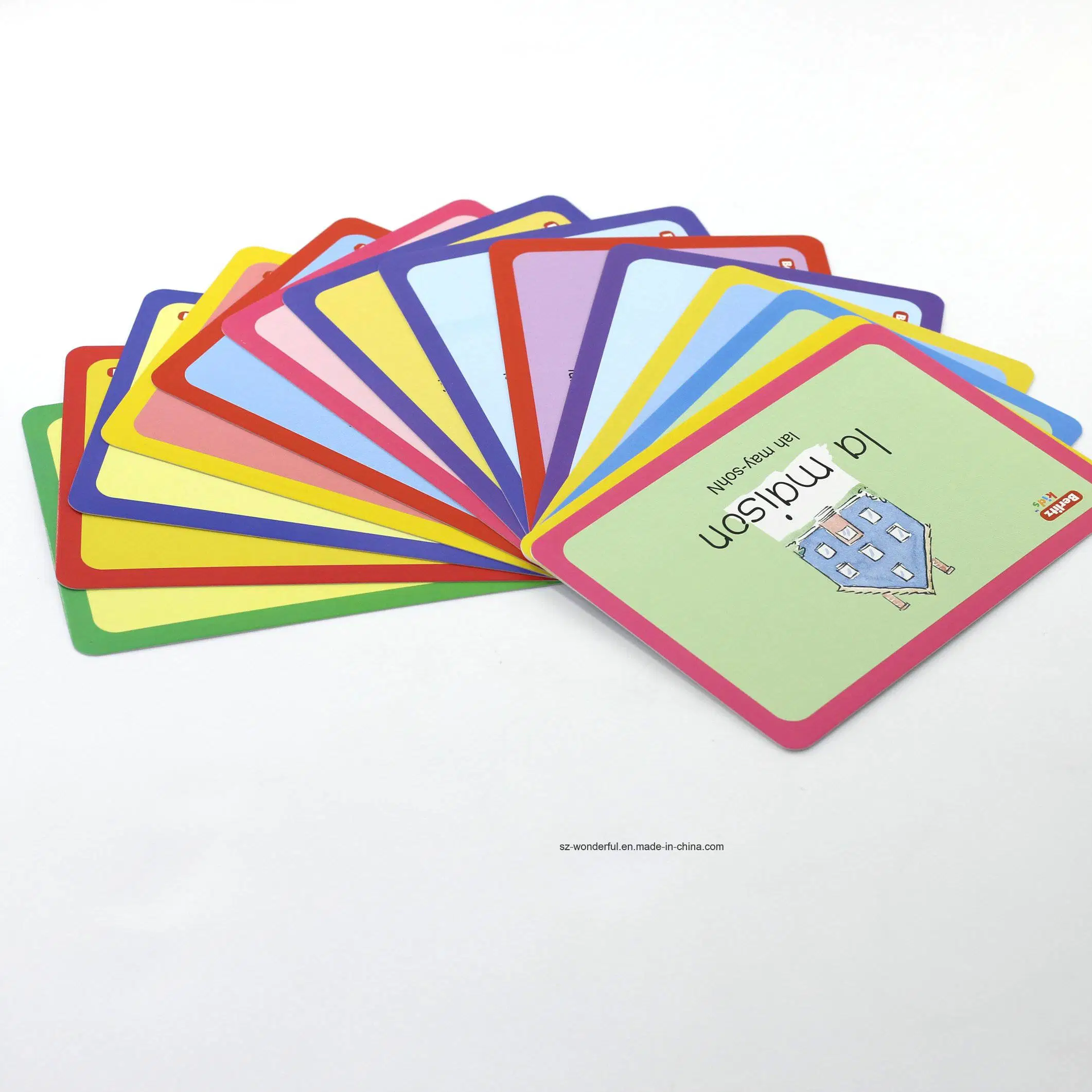 Les enfants correspondent à l'impression de carte mémoire et cartes Flash de l'éducation Indoor cartes fabriquées en Chine pour les enfants