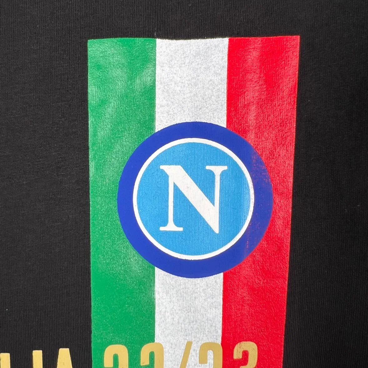 New Summer Mens 2324 Naples Black S-XXL Logo Printed T-Shirts Short Sleeve Tops Quick Drying T-Shirts Jersey