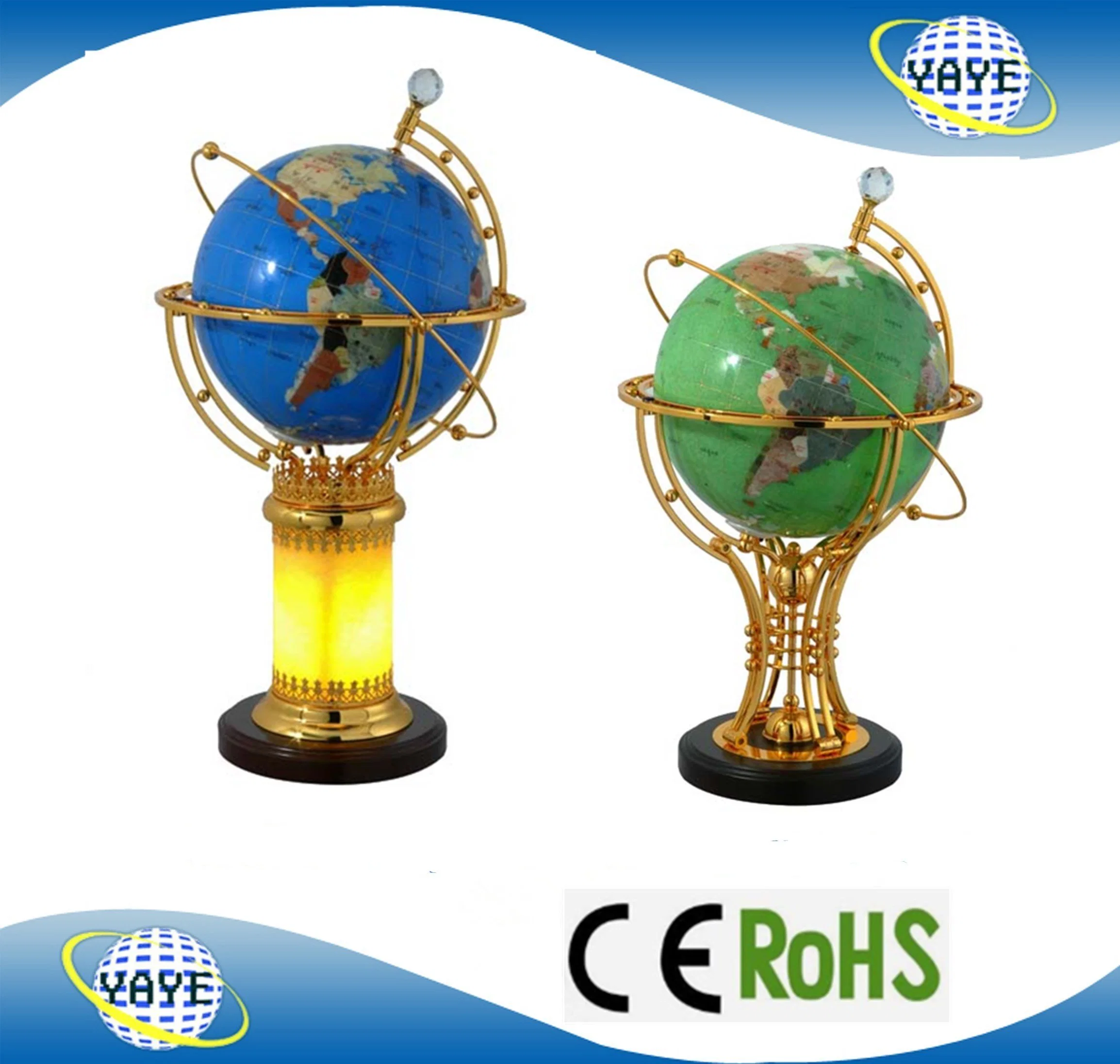 Yaye 18 Best Sell 330mm Lighting Gemstone Globe / Office Decoration / Home Decoration / Birthday Gifts (YAYE-ST-L011)