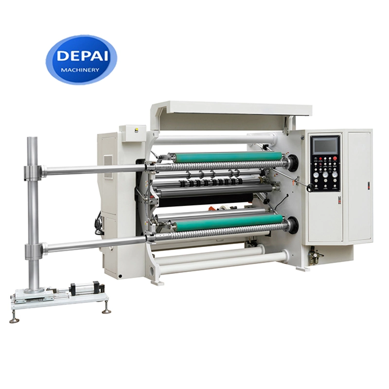 Jumbo Roll Label Non Woven Fabric Plastic Film PE BOPP CPP Pet PVC Aluminum Foil Roll Slitting Machine