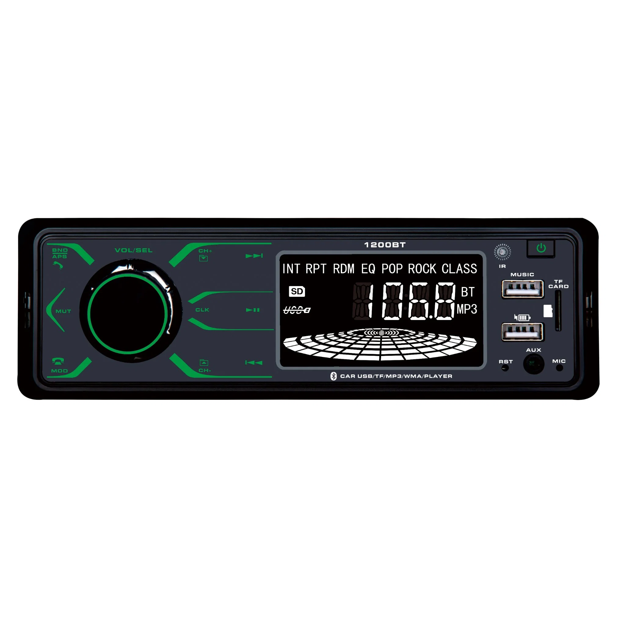 Single DIN Touch Button Radio Car MP3 Audio Player