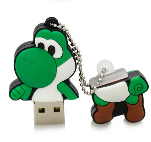 Mario USB-Flash-Laufwerk Cartoon Cool Yoshi 4G Mario Dinosaur Formförmiger 64G Memory Stick