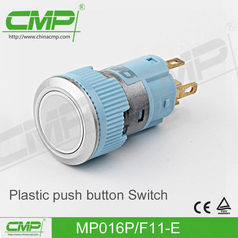 Interruptor de botoneira de plástico com lâmpada de ponto