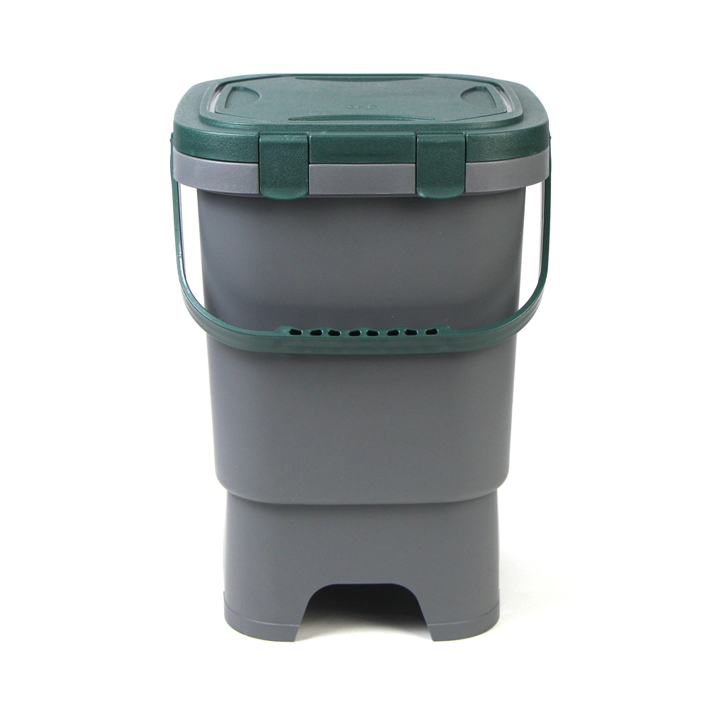 Indoor 15L Waste Bin Trash Can for Kitchen Balcony Garden