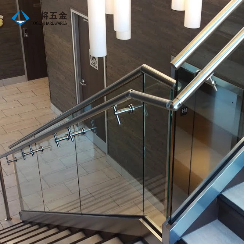 Morden Parapet Glass Railing Design for Indoor Staircase