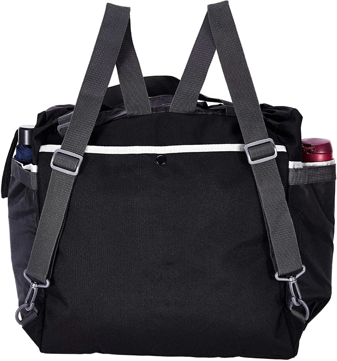 Custom Rper Recyclable Large Size 40L Black Color Waterproof and Durable Travel Gym Sports Hand Tote Bag for Men