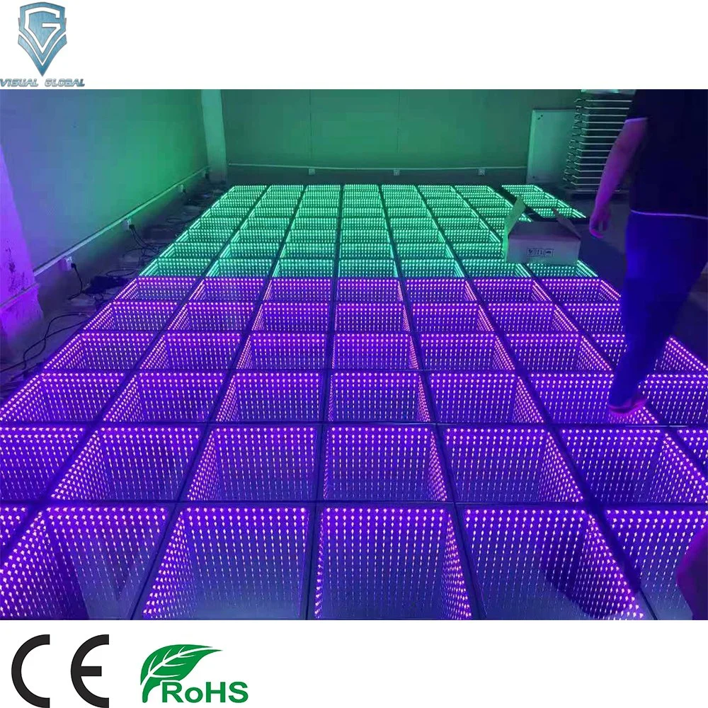 3D Infinity LED Spiegel Tanz Boden Bühne Boden Bühne Beleuchtung Für Party