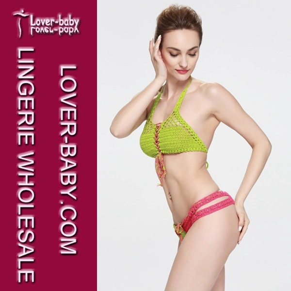 Señoras sexy Crochet brasileño Bikini traje de baño (L32573-1)