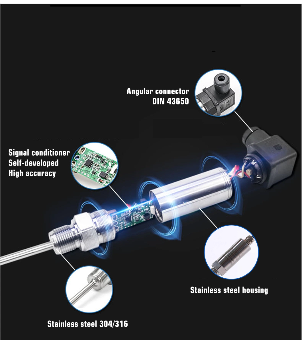 Salida de corriente de gas Anti corrosión IP65 Transmisor de temperatura