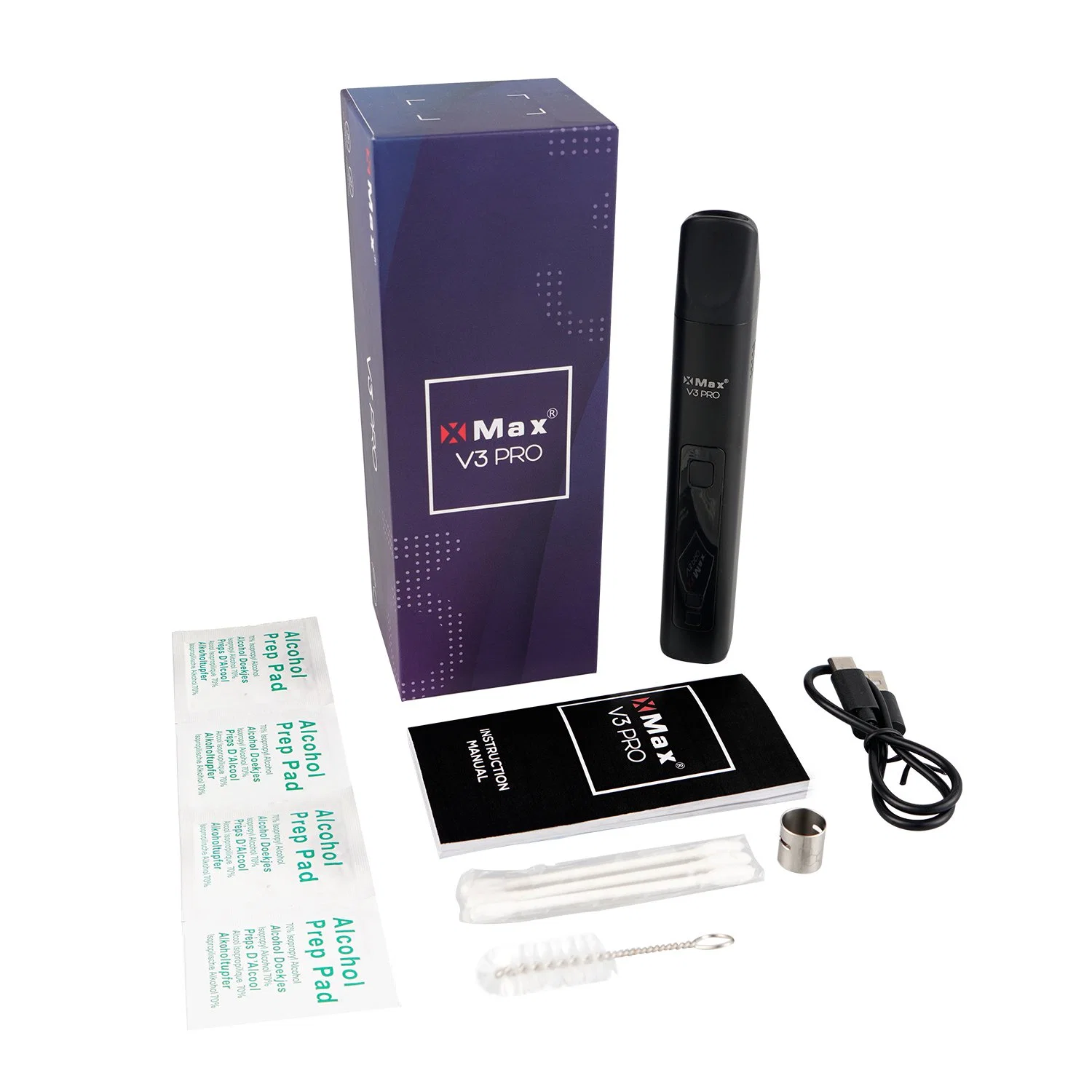 Xmax V3 PRO 100% Isolated Air Flow Path Convection Heating Technology Pure Taste and Heavy Clouds Dry Herbs and Concentrates Smoking Dry Herb Vaporizer