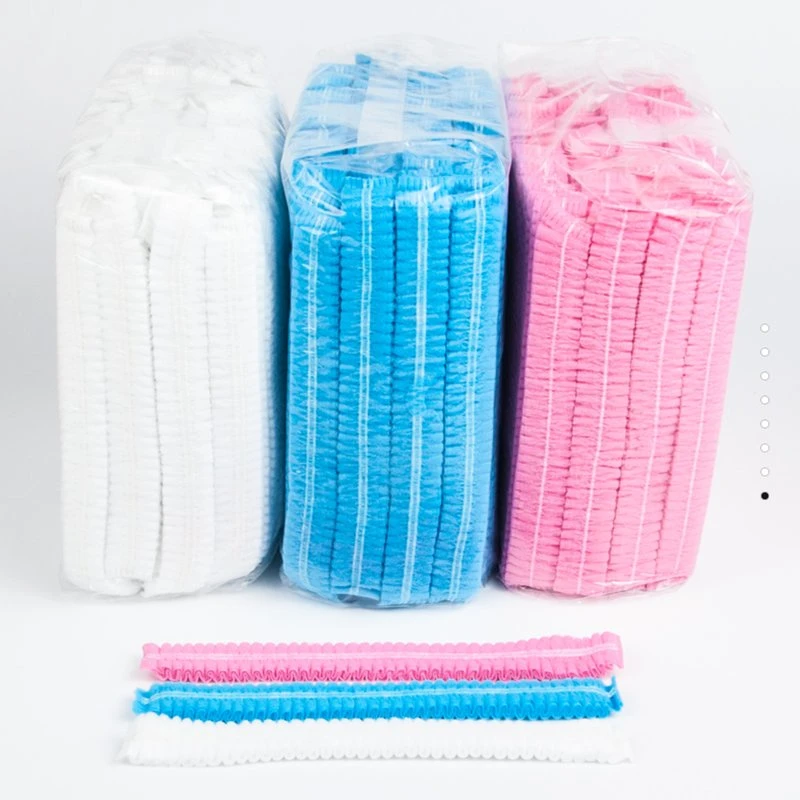 Multiple Colors of Breathable Non Woven PP Disposable Mob Cap 18" 19" 21" 24" for Hospital/Lab/Houseclean/SPA