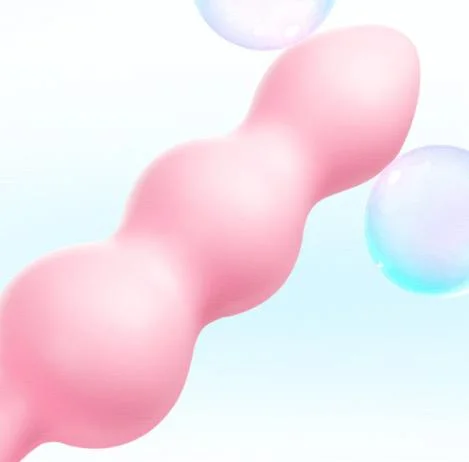 Pink Jelly Silicone Anal Plug Adult Sex Products for Gay Man