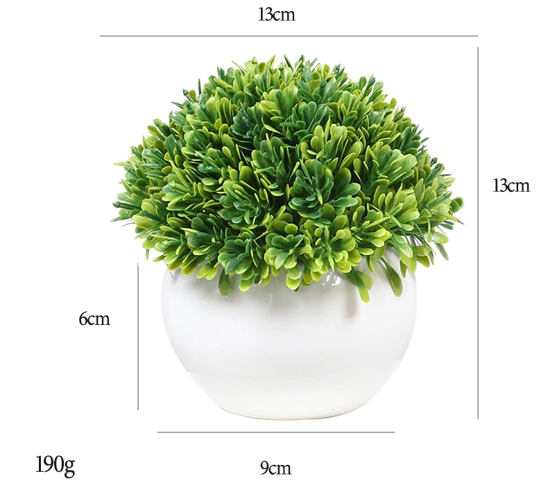 Small Round Potted Artificial Plants Grass Desk Decoration Hot Selling in Amazon