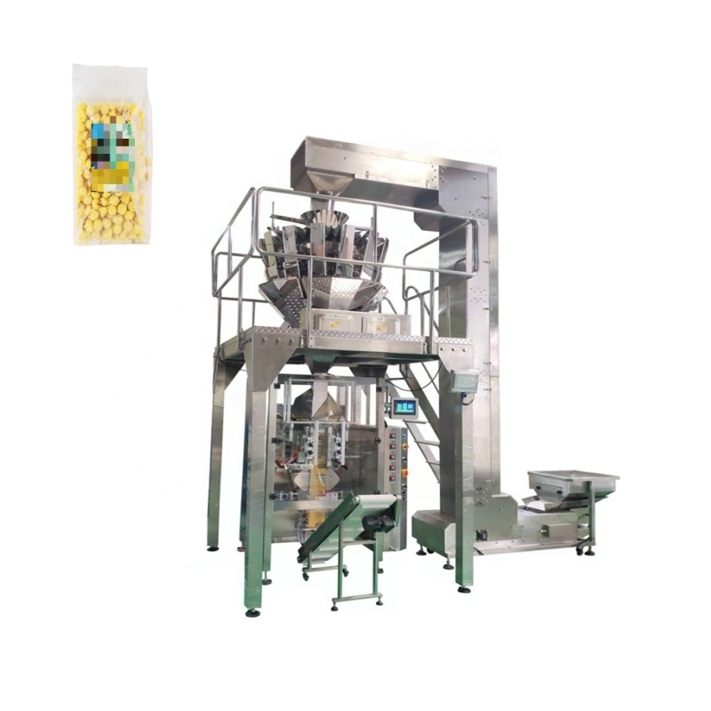 Pop Corn Potato Chips Soft Candy Granule Plastic Small Pouch Doypack Automatic Certificate Vertical Popcorn Packing Machine