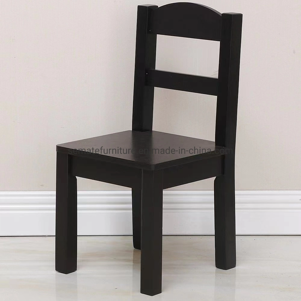 Reasonable Price Wholesale/Supplier Wooden Students Furniture Black Children Desk and 4 Chairs Kid's Table Set of 5