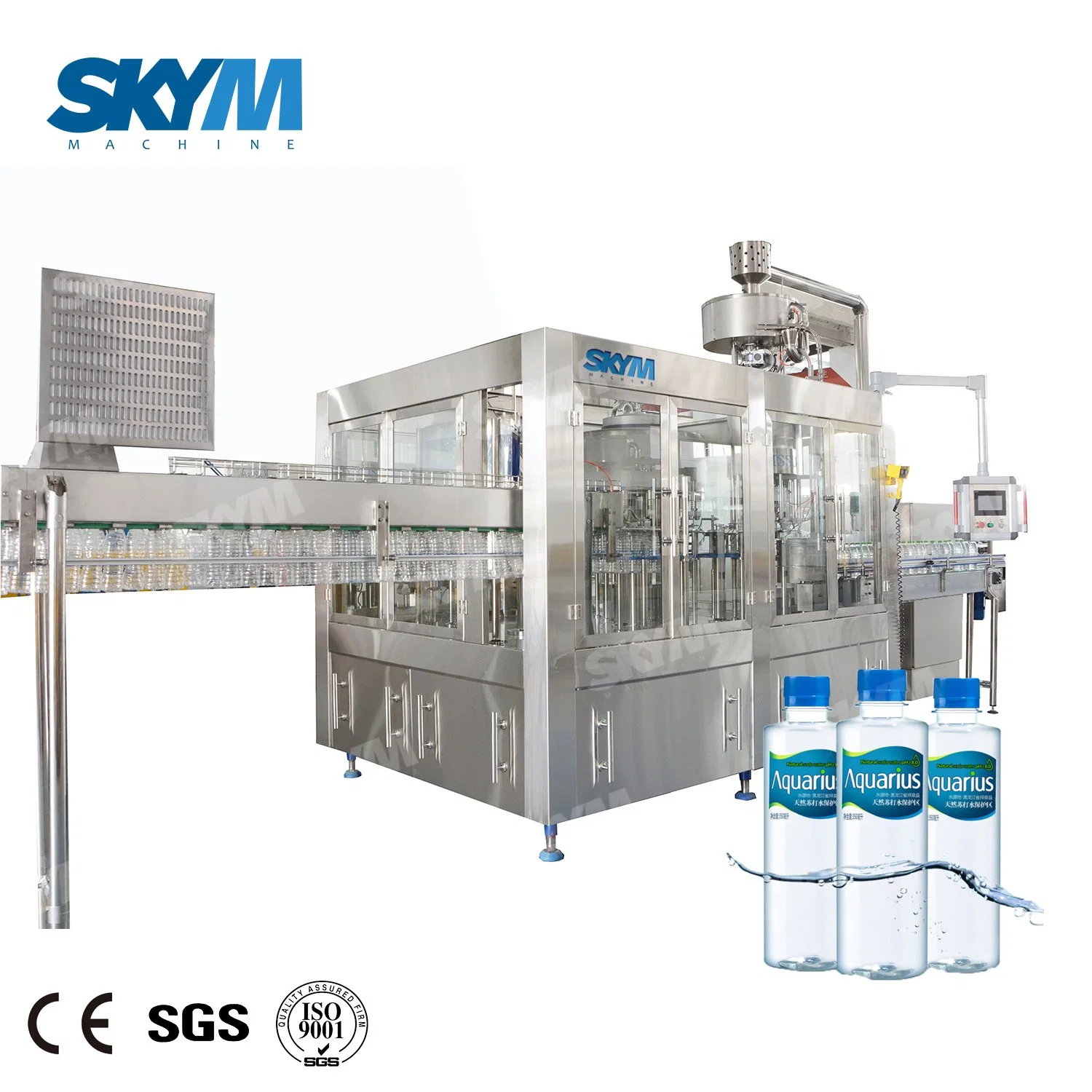 Automatische 1000ml Plastikflasche Trinkwasser-Wasser-Füllung Produktionslinie