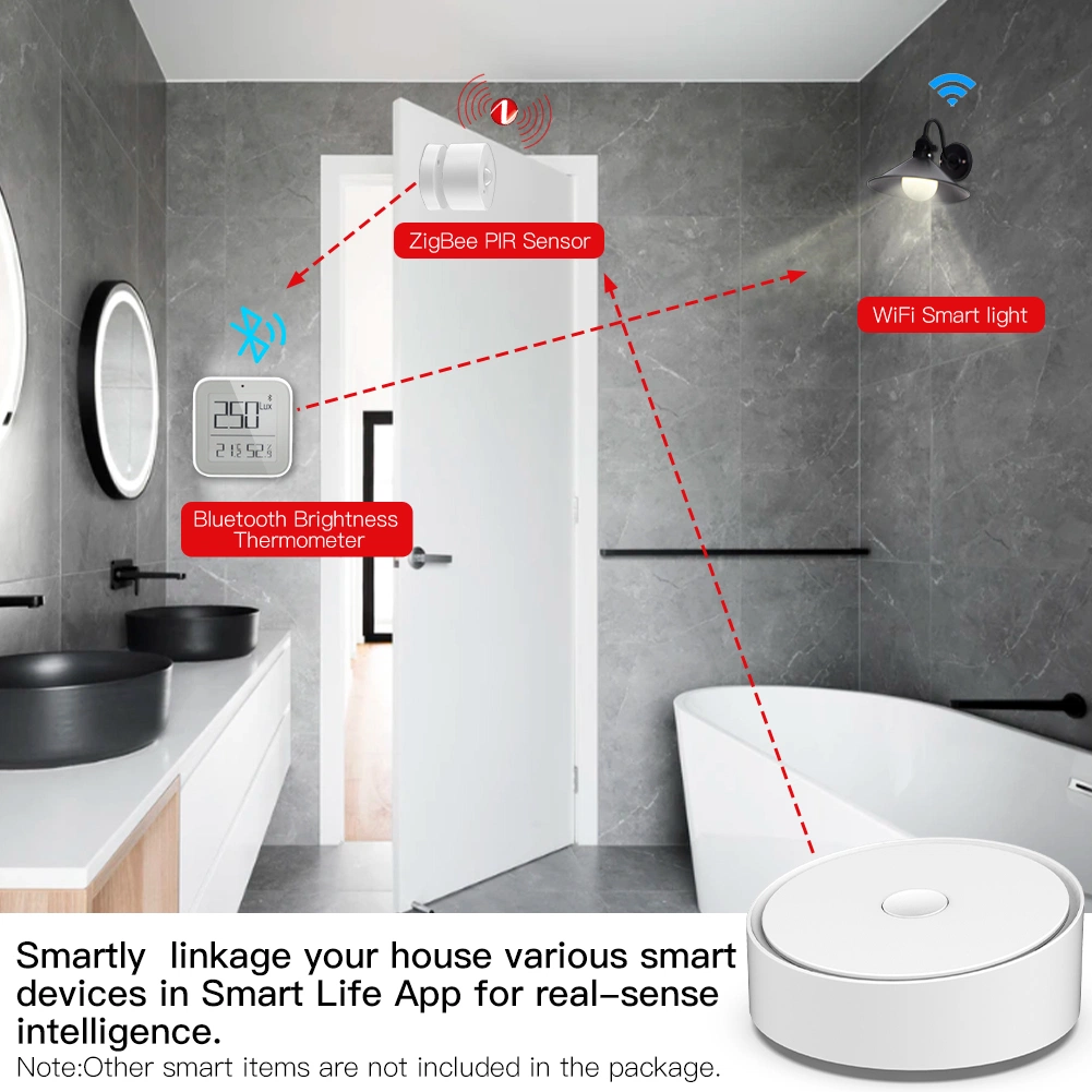 Smart Zigbee Bluetooth Mesh Wiif Multi-Mode Gateway Hub Max 128 Devices for Sensor, Door Lock, Internet, Camera, Valve, Wall Switch Tuya Wireless Remote Control