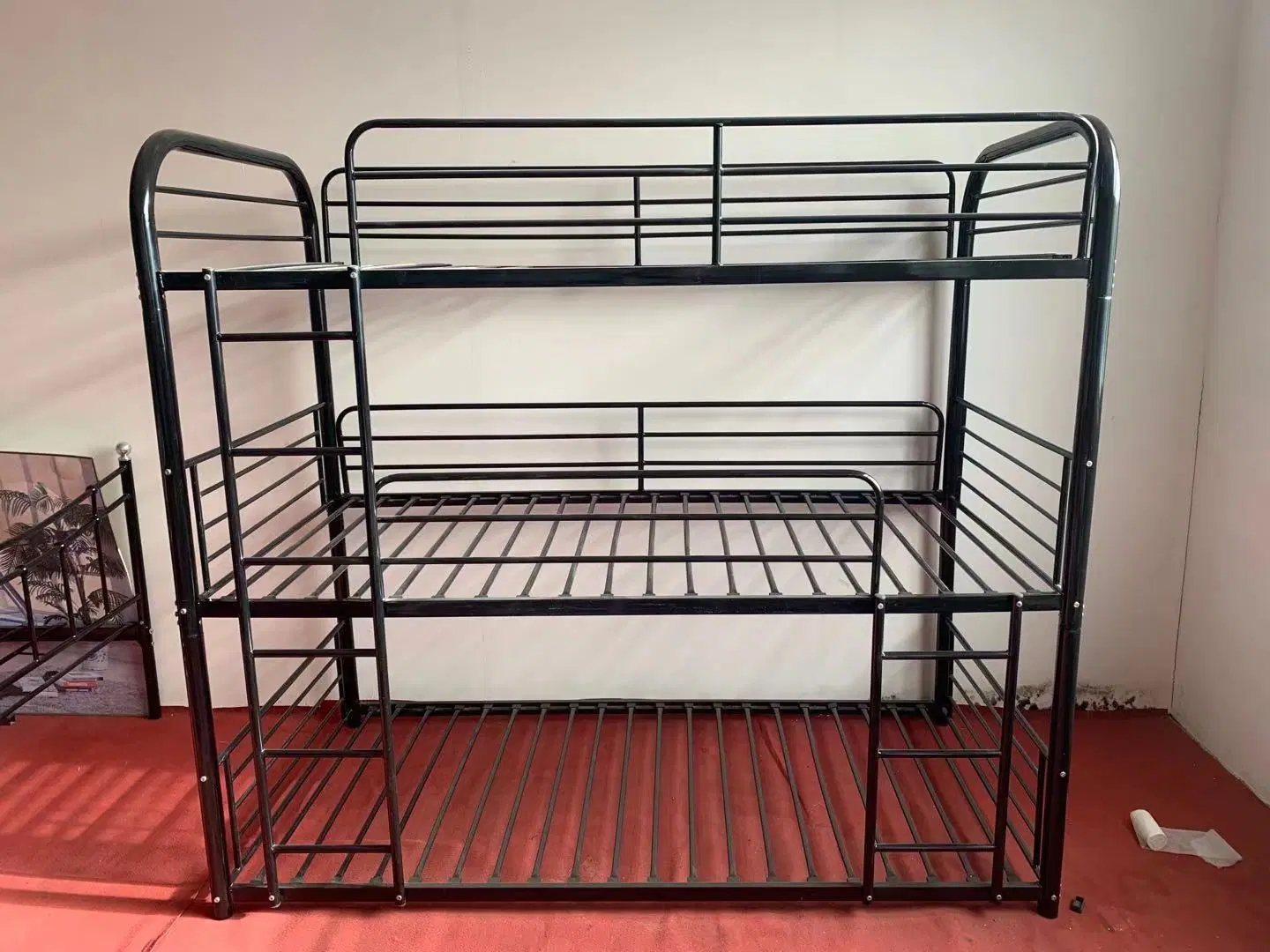 Home Use Triple Layer Bed Frame Detachable for 3 Person Twin Size Metal Bed