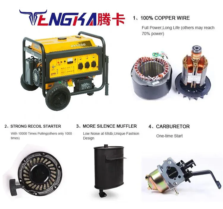 Gasoline Petrol LPG Natural Gas Engine Dual Fuel Gasoline Generator Set