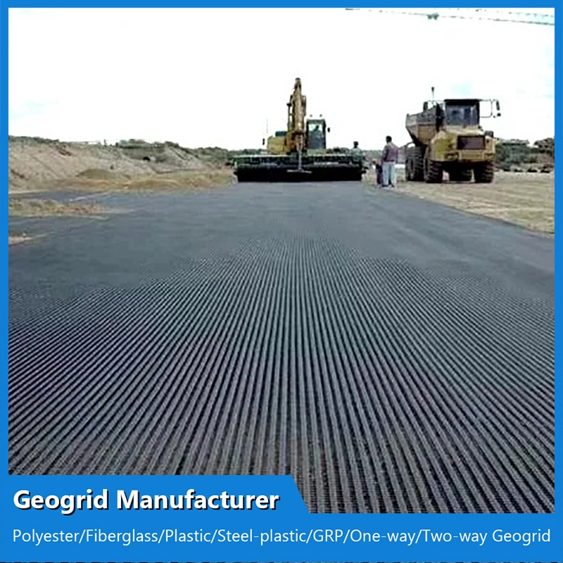 50kn Não Self-Adhesive Elevado Limite Elástico de plástico PP Biaxial Geogrid malha do solo para Asfalto